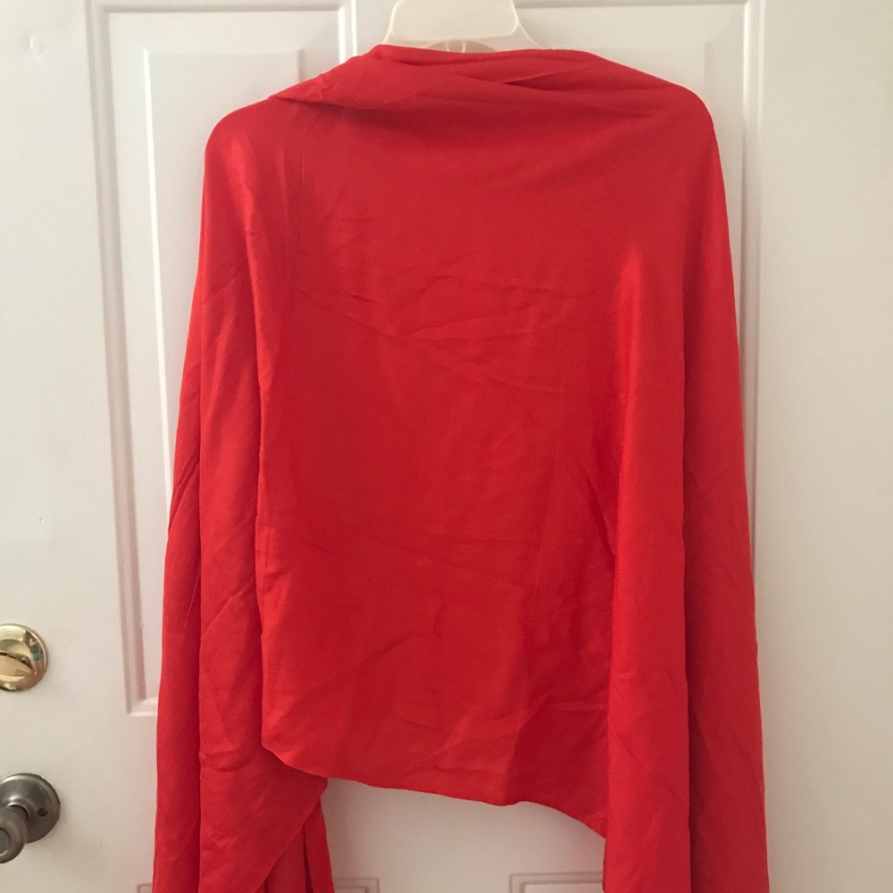 New Reddish Orange Wrap Scarf